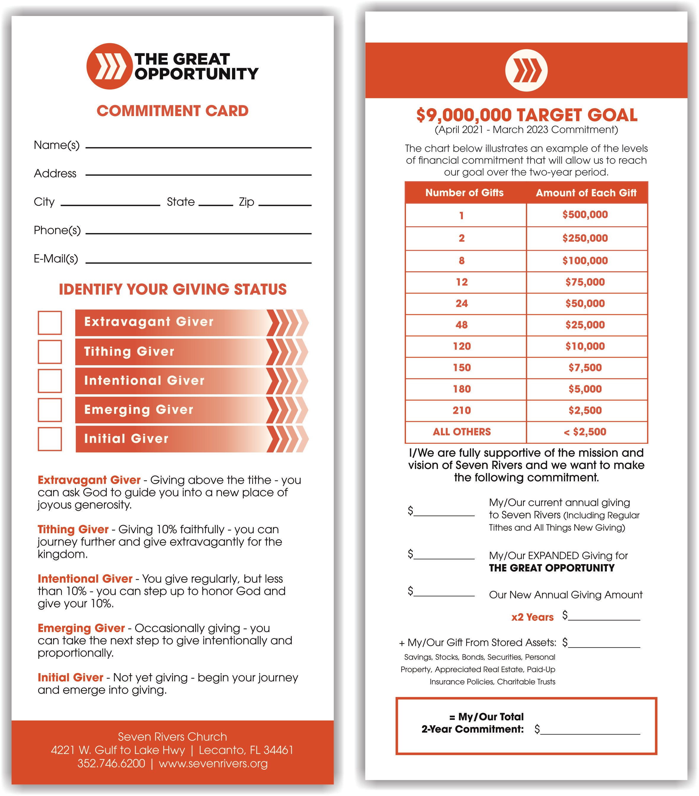 Commitment Card